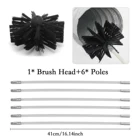 7 шт. Гибкая аксессуары блока развертки дымовых подметальная стержень кисти Kit сажи чистящие пруты домашний инструмент для чистки кухни