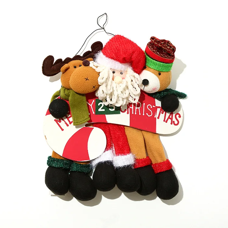 Christmas Stuff Decorations Door for Home Hanging Family Group Carrying Crutches Santa Claus Wall Toys | Игрушки и хобби