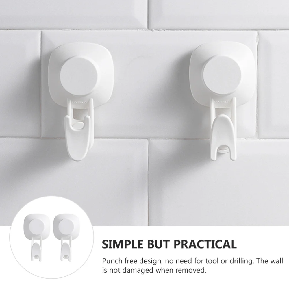 

2pcs Non-punching Hook Kitchen Suction Cup Hook Traceless Wall Hanging Hooks