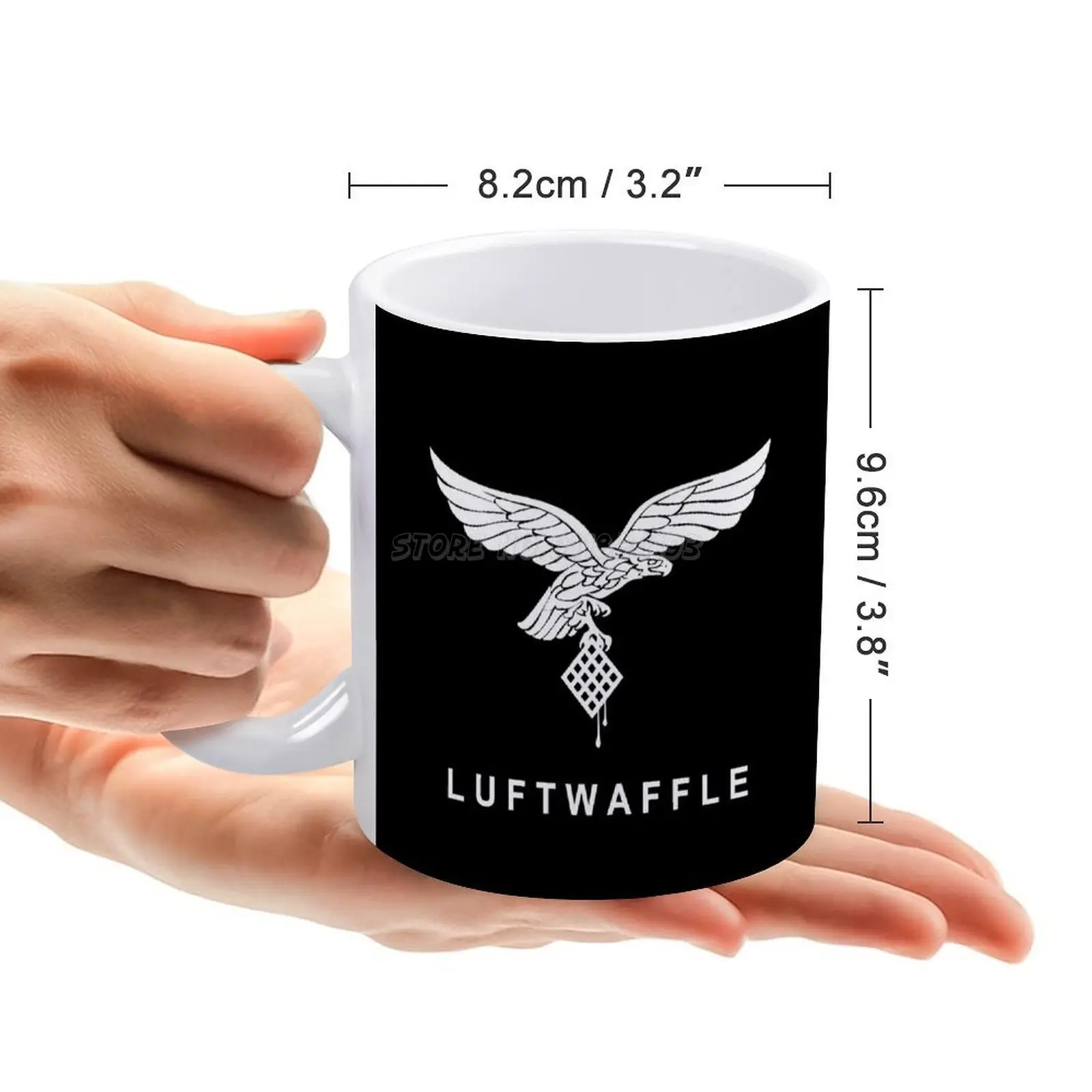 Кружка LuftWaffle белая винтажная кружка новый размер унисекс Luftwaffe Luftwaffle немецкая