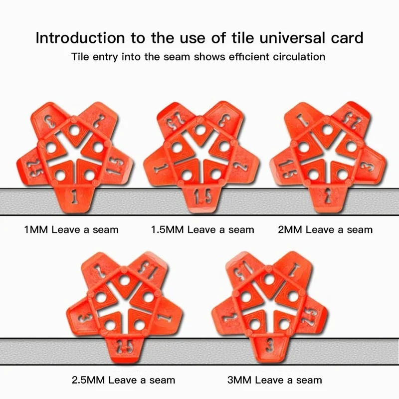 1-3mm Removable Wall Tiles Ceramic Gap Locator Cross Tile Leveling System Gap Floor Construction Tools Reuse 50pcs