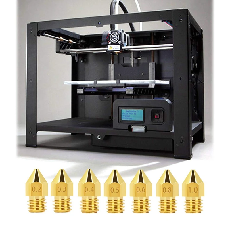 

36-Piece Extruder Nozzle 3D Printer Nozzle MK8 0.2 Mm 0.3 Mm 0.4 Mm 0.5 Mm 0.6 Mm 0.8 Mm 1.0 Mm with Free Storage Box