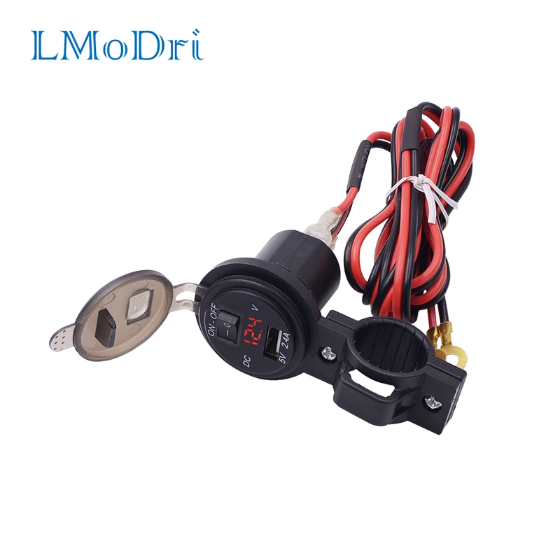 LMoDri 5V 2.1A/1A двойной USB Автомобильное зарядное устройство светодиодный дисплей