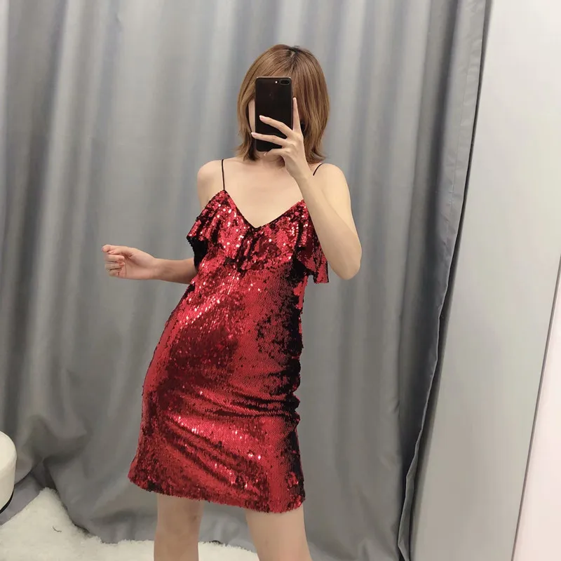 

Women's Party Skirt Sexy Shiny Fashion Dance Suspender Skirt 2021 New Products