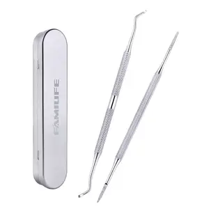 Подъемник для ногтей на ногтях из нержавеющей стали, двухсторонний, Уход за ногтями на ногах крючок для педикюра, L0424