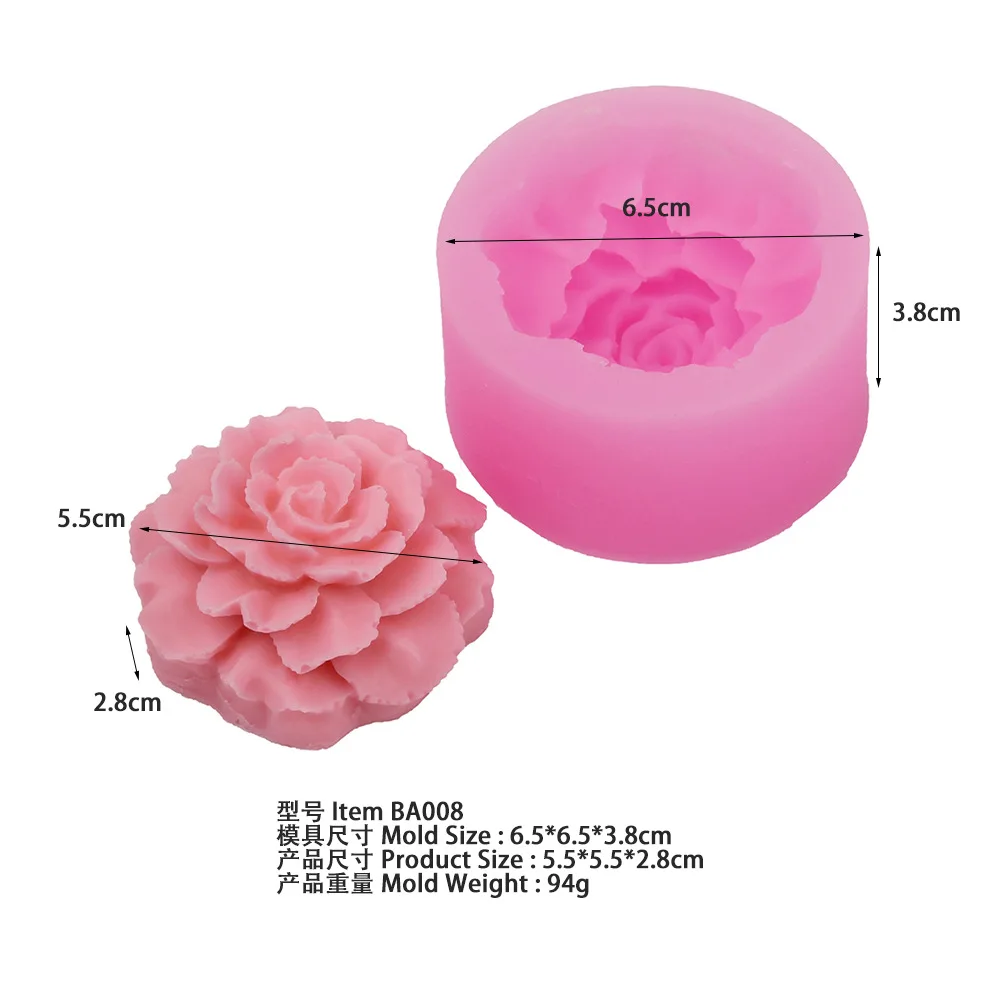 

Fondant Cake Decoration Mold 3D Flower Soap Silicone Mould DIY Candle Form Soap Mould Cake Decoration Supplies