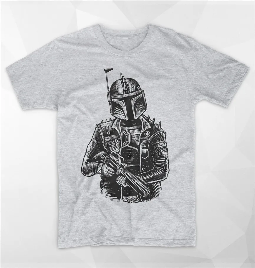 Звездные войны Boba Fett футболка панк охотник за головами Хан Solo фильм йода Дарт