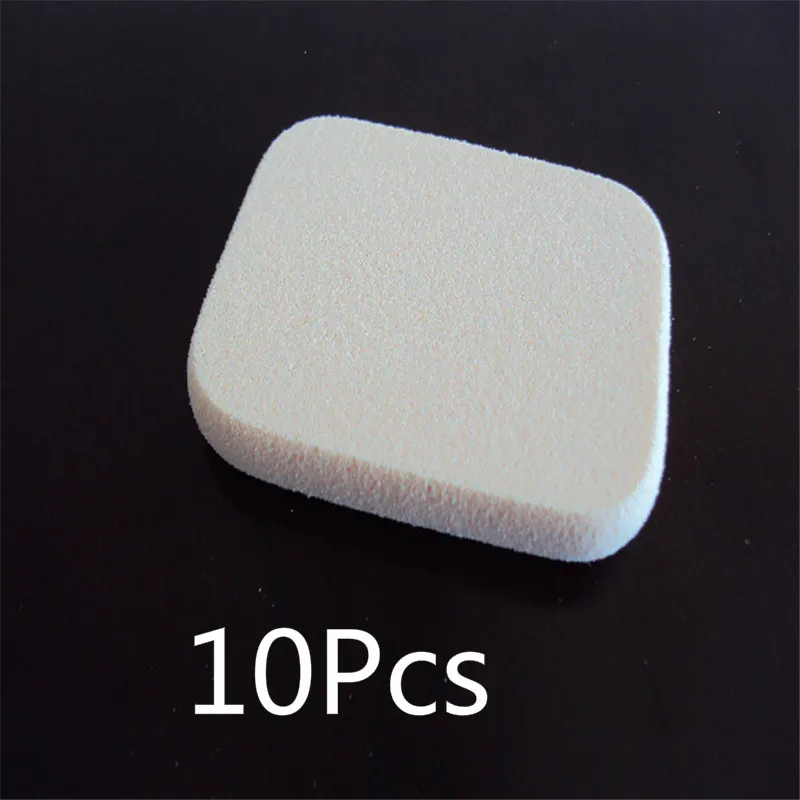 10Pcs White Square Спонж, косметический спонж, 10 шт., спонж для макияжа, для лица, мягкий, женский, для красоты, макияж, основа, контур, спонжи для лица, пудра, пуховка - Цвет: 10Pcs White Square