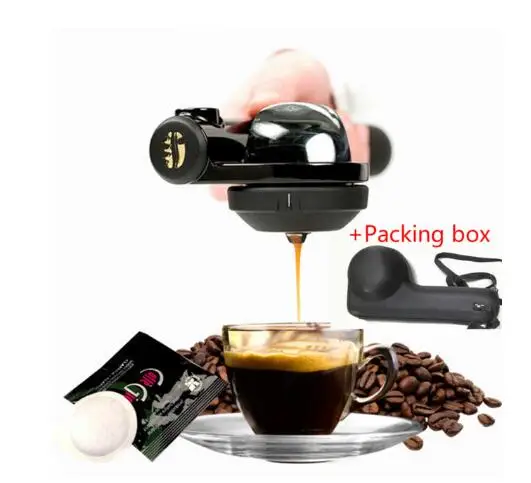 Add Packing box Портативная кофемашина Handpresso, для путешествий, на открытом воздухе, концентрированная, ручная, под давлением, кофемашина, бытовая, мини, кофейник - Цвет: Add Packing box