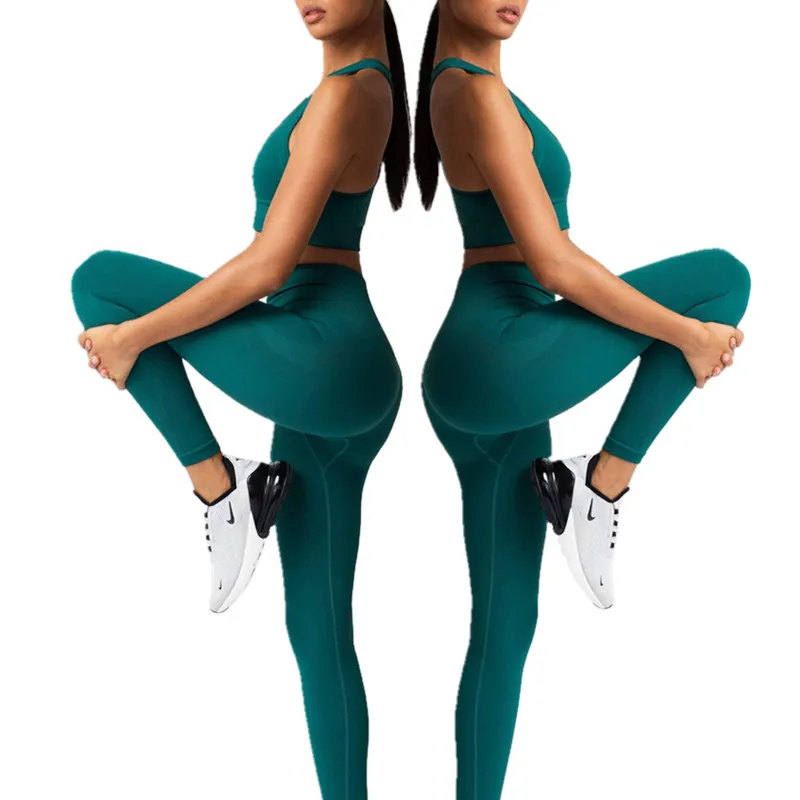 Женская спортивная одежда для занятий фитнесом комплекты бесшовные йога