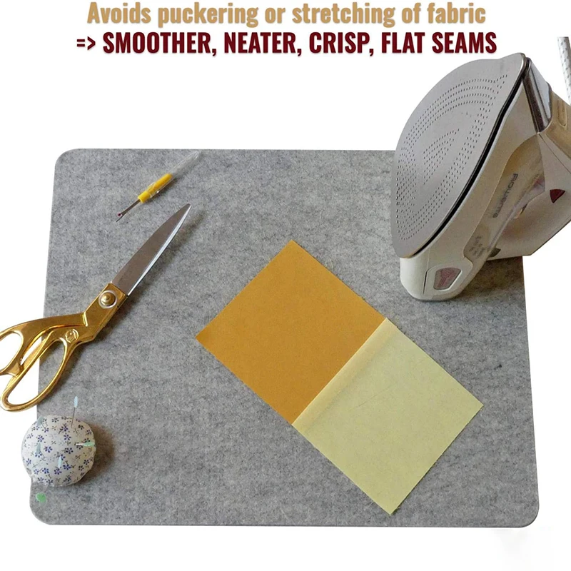 

Wooly Felt Ironing Board Quilting Ironing Pad for Quilters – Wool Pressing Mat, Portable Wool Felted Iron Board