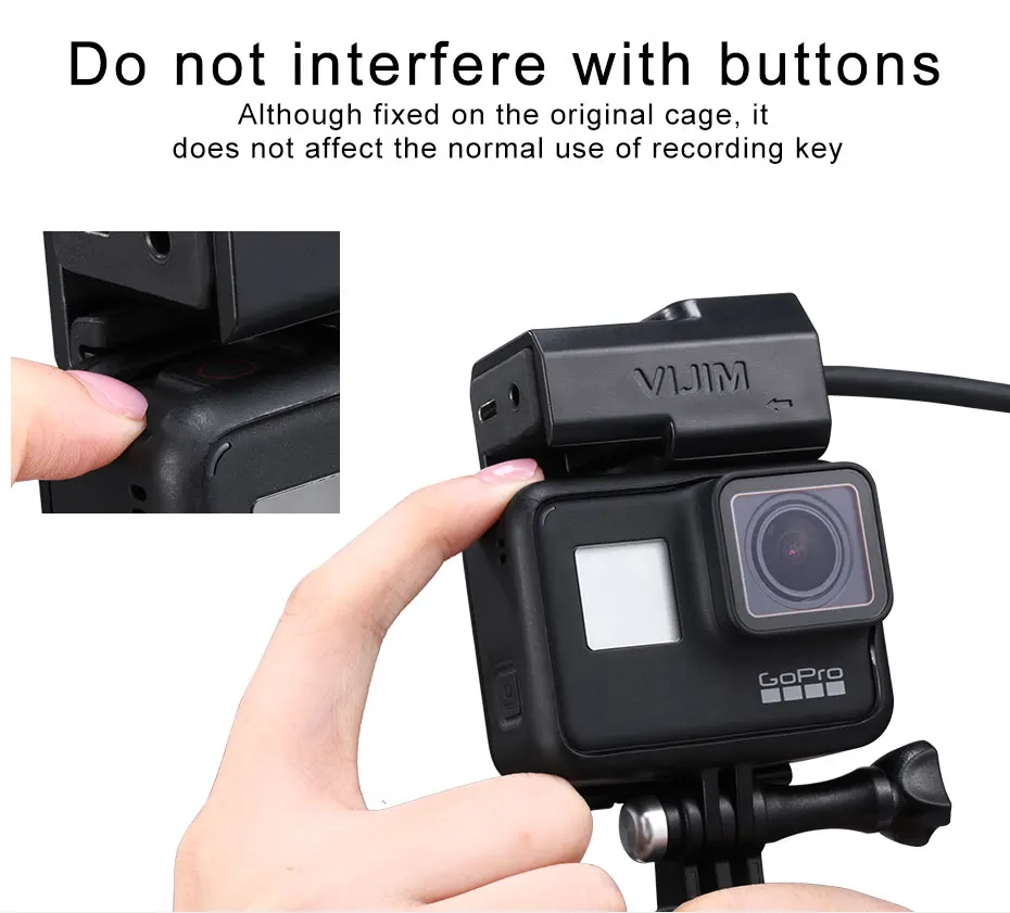 Vlog крепление для микрофона Адаптер для Gopro Hero черный 7 6 5 Холодный башмак расширенное крепление для оригинальной батареи Gopro микрофонный адаптер