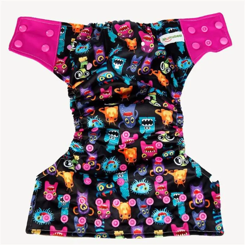 

3-15kg Baby Cloth Nappy Panties 100% Bamboo Charcoal Inner Baby Washable Cloth Nappy Reusable Pocket Diaper Suit for 0-2 Years