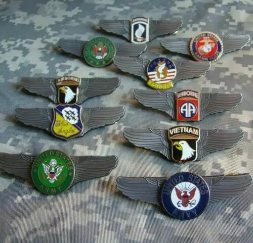 Военная Униформа ВВС США старший пилот значок металлического крыла PIN INSIGNIA