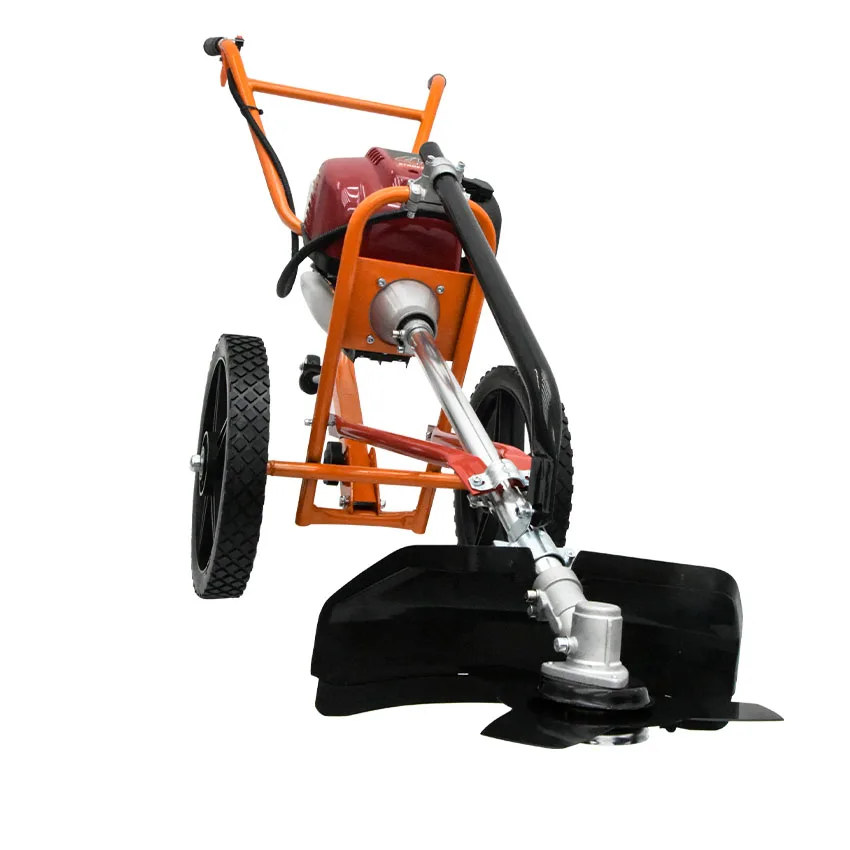 Универсальная переносная машина для прополки газона с ручным приводом с рыхлителем почвы и четырехтактным двигателем GX35 140, мощностью 1900 Вт.