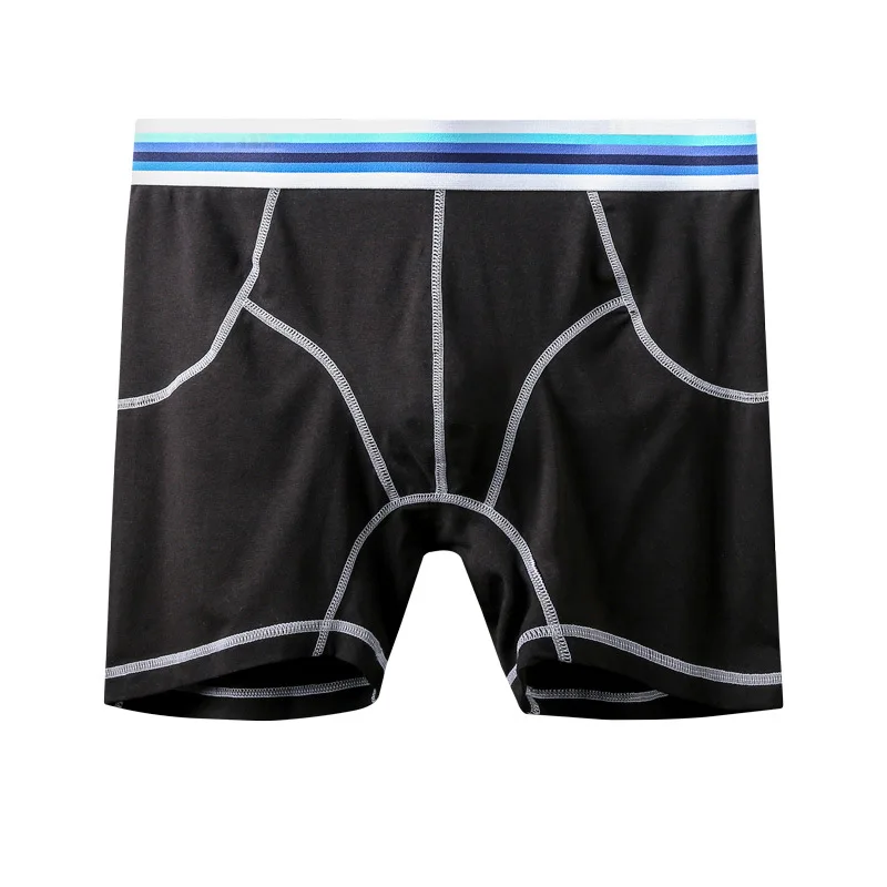 J-BOX, 1 шт., мужское сексуальное нижнее белье, Cueca, хлопковые гей трусы-боксеры дышащие трусы, мужские трусы размера плюс, льняные Длинные боксеры, нижнее белье