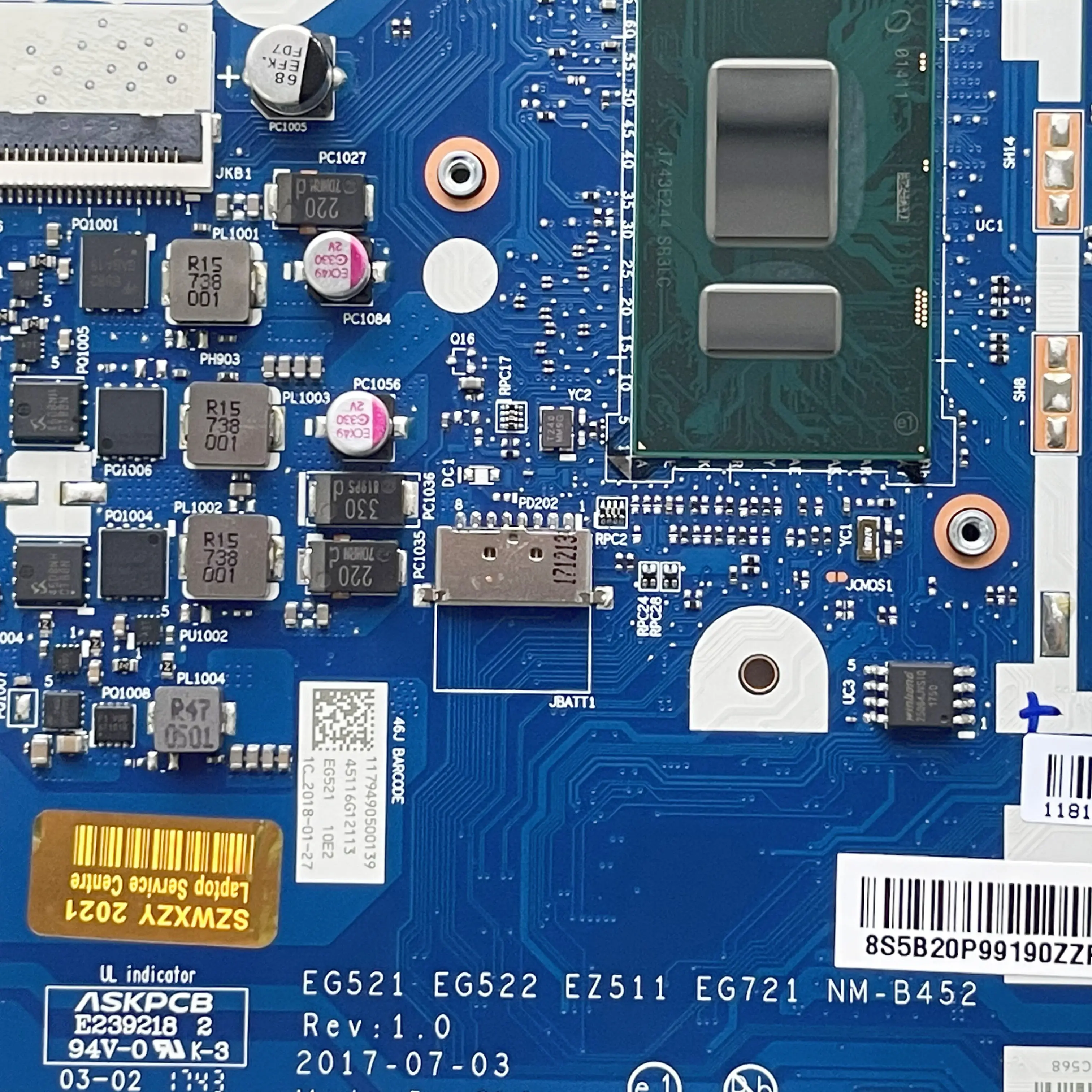 GD оригинал для Lenovo Ideapad 320-15IKB 320-17IKB Материнская плата ноутбука I7-8550U процессор MX150 4