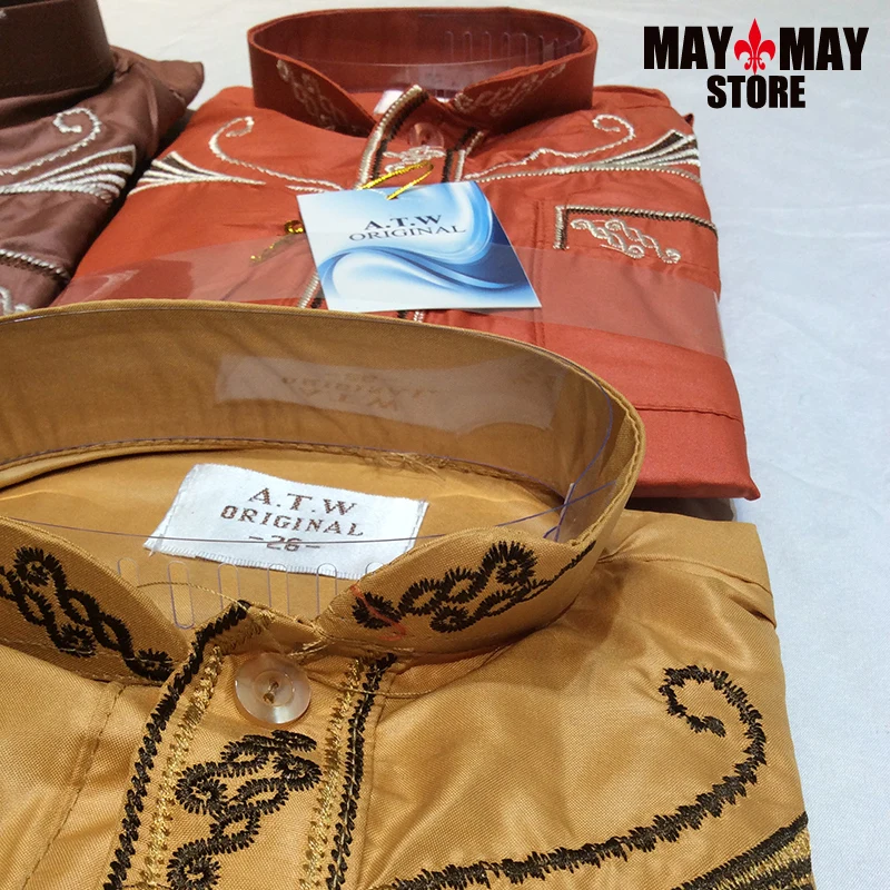 

Muslim Jubba Thobe For Children Sudi Arabia Dubai Abaya Boy Satin Qatar Pakistan Shirts and Trousers One Set in Ramadan Baby Siz