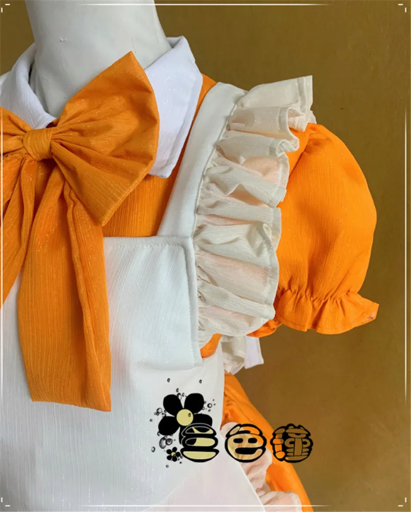Billig Neue Meerjungfrau Melody Pichi Pichi Pitch Seira Cosplay Kostüm Nette Orange Maid Outfit Aktivität Partei Rolle Spielen Kleidung Nach-machen