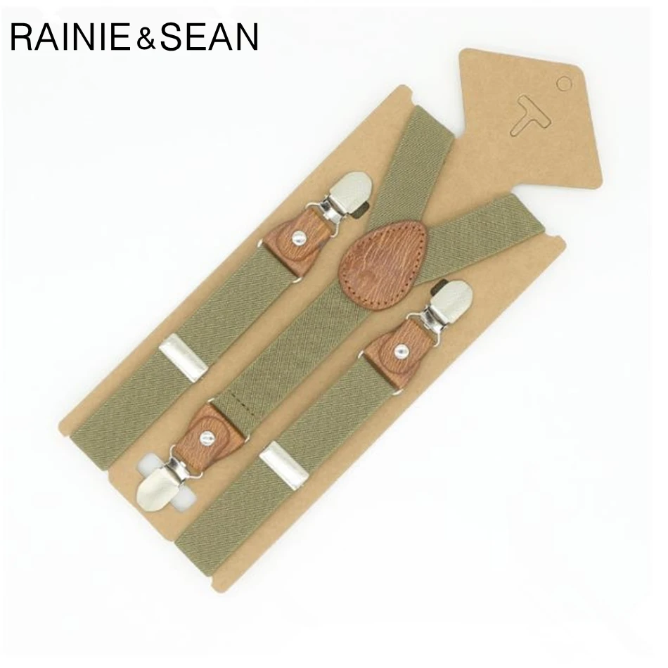 Детские подтяжки RAINIE SEAN розовые для девочки однотонные красные синие в стиле
