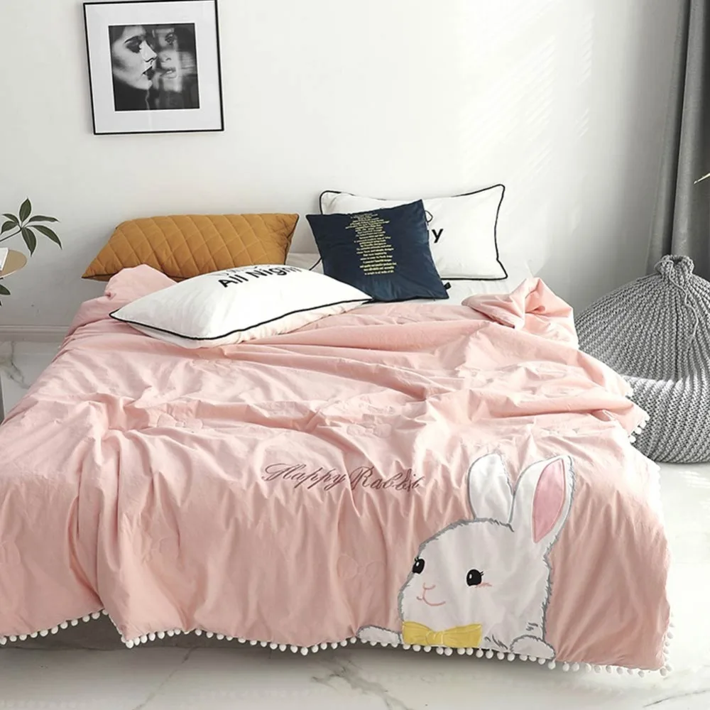 

Rabbit Thin Summer Quilt Air-condition Comforter Queen Size