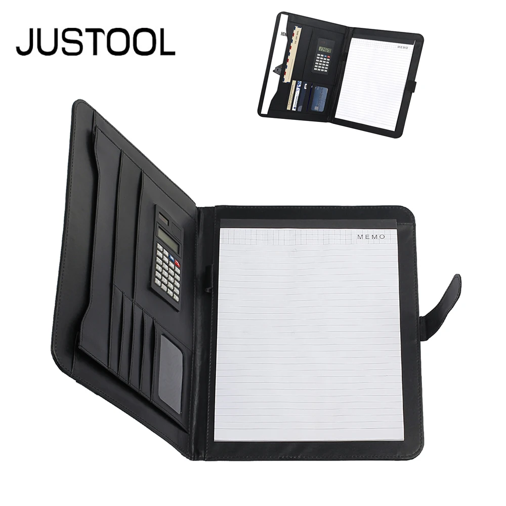 

JUSTOOL многофункциональная папка для конференций, органайзер для документов, рабочая папка с электронным калькулятором