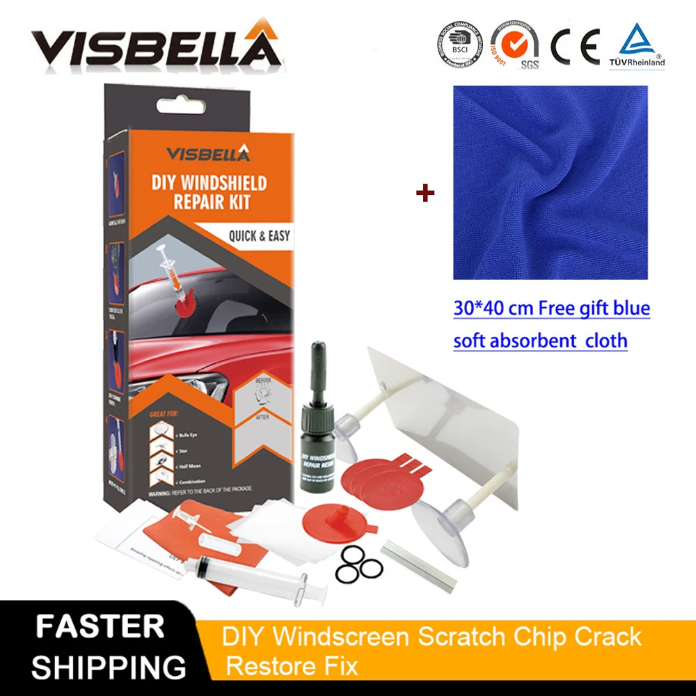 Набор для ремонта ветрового стекла Visbella набор ручных инструментов ухода за