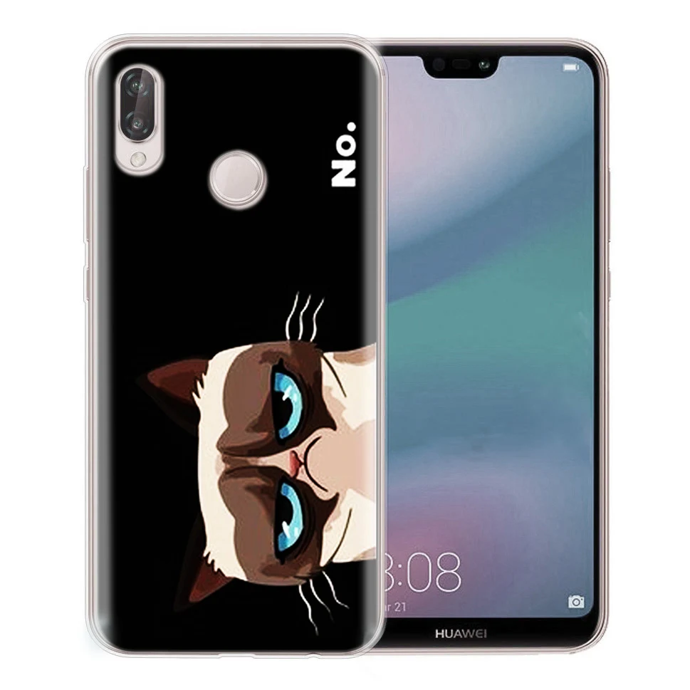 Soft Case For Huawei Honor 7A 8A 8X 8C 9 10 Mate 20 P Smart P10 Lite Nova 3 cartoon Cat TPU Cover D053 |
