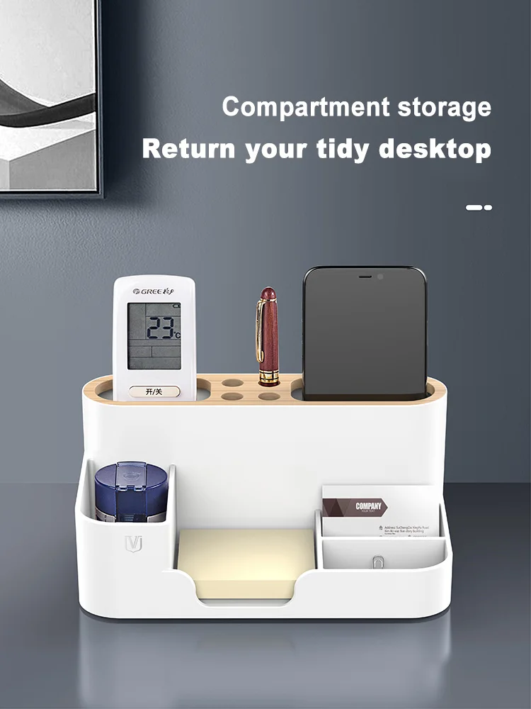 

2021 Desktop Multi-Purpose Detachable Stationery Cosmetic Box Pen Holder Storage Box Storage Stand For Home Office Organizer