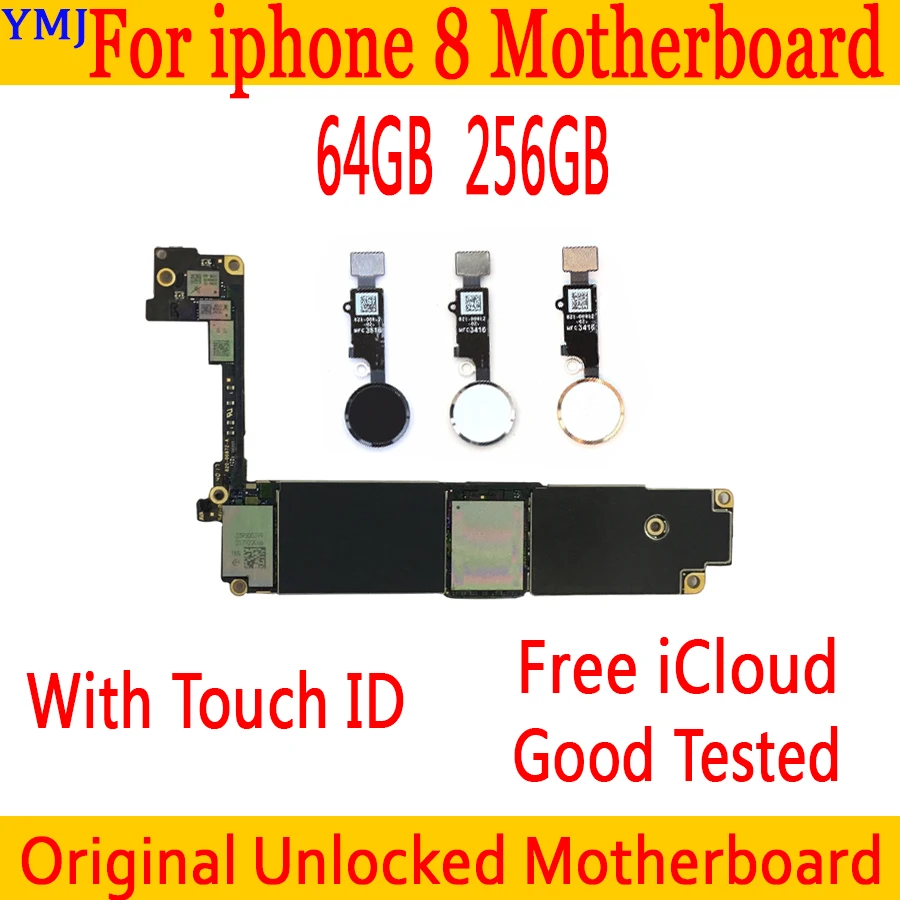 64 Гб 256 ГБ для iphone 8 материнская плата с/без Touch ID 100% оригинальная разблокированная