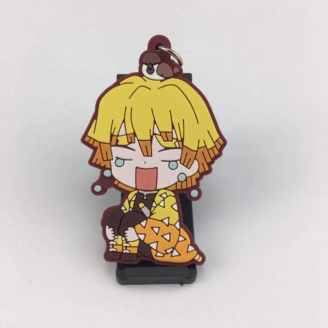 2 Аниме демон убийца Kimetsu no Yaiba резиновый брелок для ключей гоночные ремни Косплей - Цвет: 2