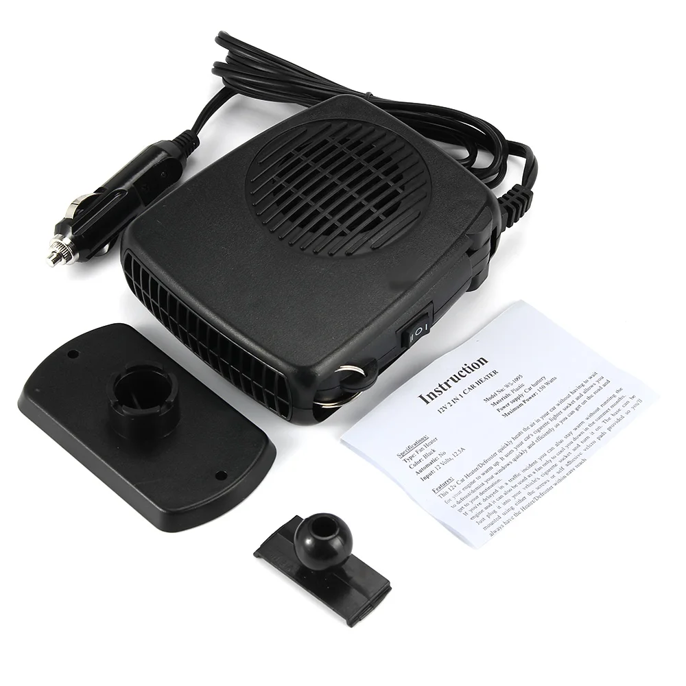 Auto 12V Car Heater Heating Cooling Fan 150W Protable Vehicle Dryer Driving Defogger d31 Windscreen Demister | Автомобили и