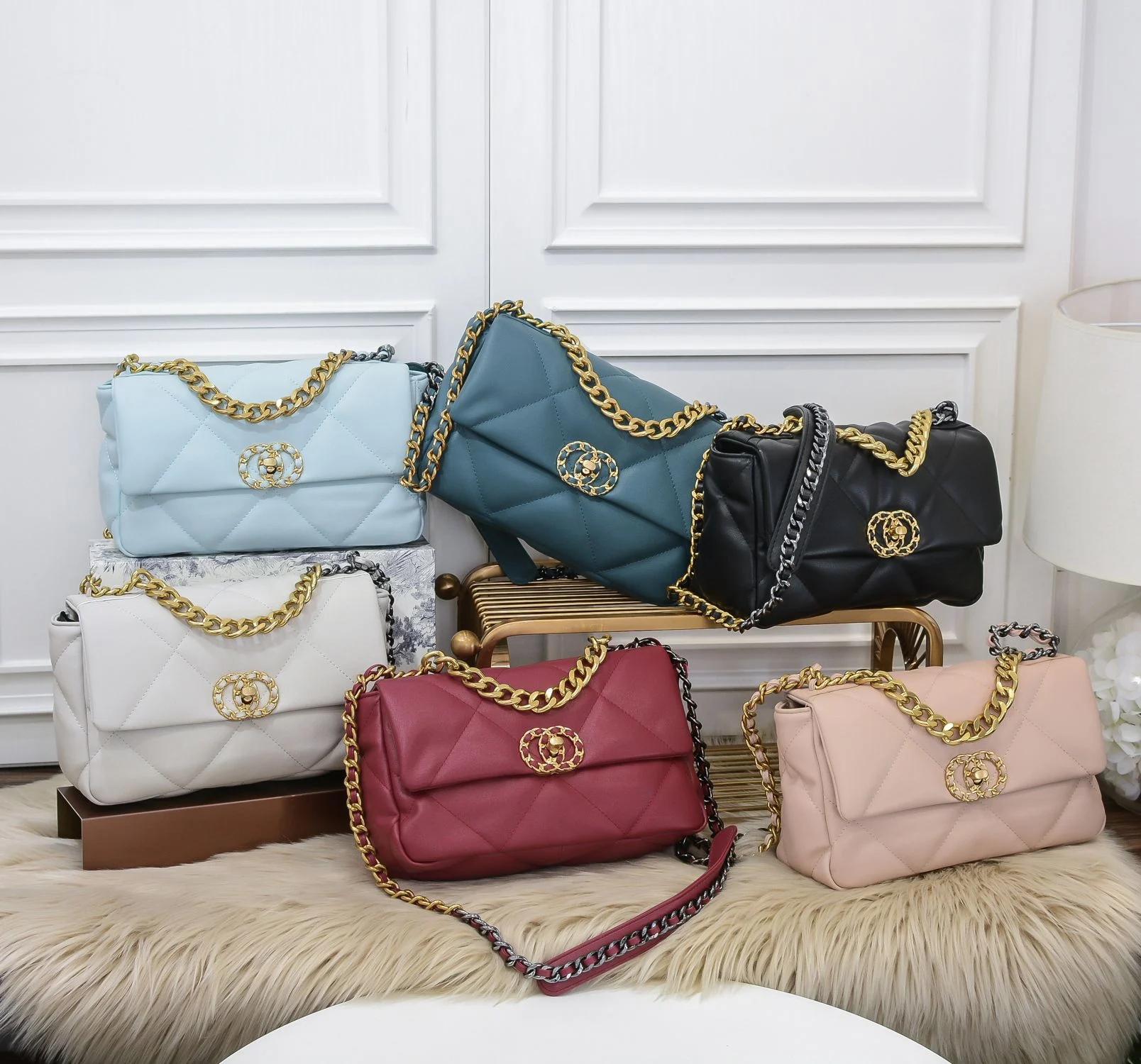 

Women's Bag Female Bag 26cm Flap Multiple Colors Trendy Shoulder Chain Sufficient Capacity Good Quality Elegant Be All-Match