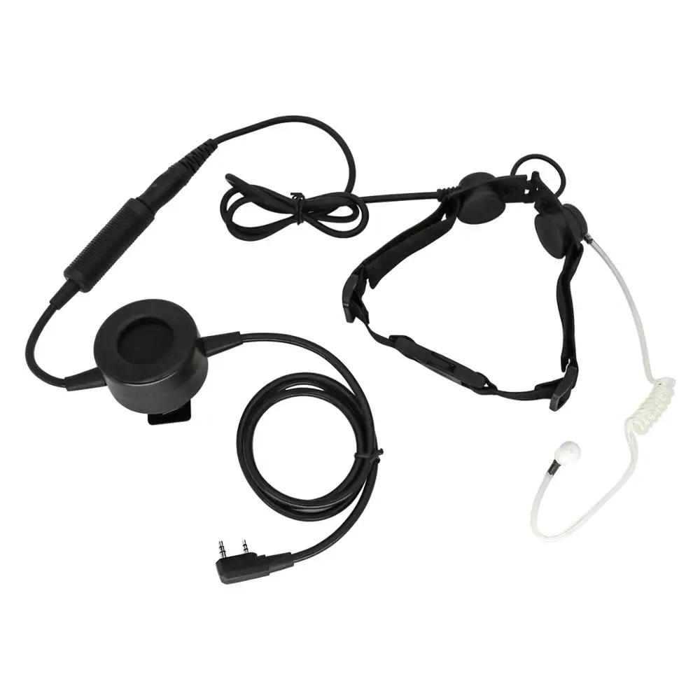 Tactical throat headset outdoor portable neckline tactical throat microphone vacuum sound CS headset + PTT tactical PTT TCI PTT