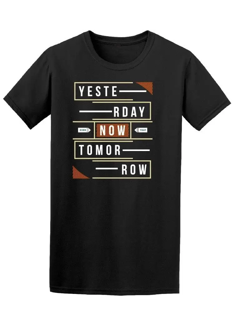 

Yesterday Now Tomorrow Men's Tee Men Brand Printed 100% Cotton T Shirt Men Short Sleeves T-Shirt Top Tee Basic Tops