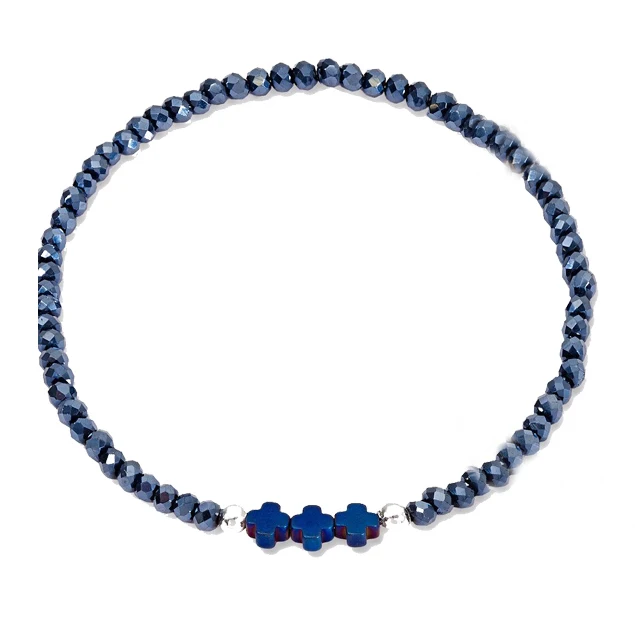 bracelet Lohri кристалл натуральный камень стекло браслет из бисера натуральный настоящий четырехлистный клевер талисманы браслет подарок на удачу браслеты для женщин - Окраска металла: bracelet