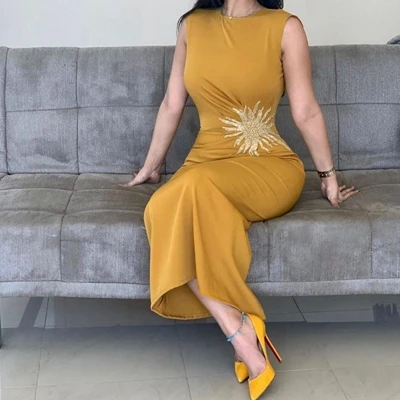 Новое поступление, оранжевое вечернее платье,, длина до лодыжки, vestidos de festa, дешевое вечернее платье, abiye, вечерние платья, robe soiree, Дубай - Цвет: Оранжевый