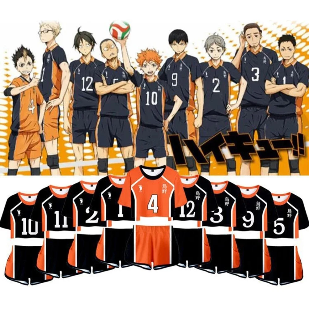 

Костюм для косплея Haikyuu, популярная рубашка-шорты для старшей школы карасуно, костюм Хината шёвы некома для старшей школы, Спортивная форма ...