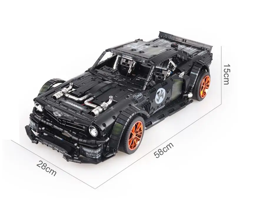 23009 Ford Mustang Hoonicorn гоночный автомобиль Ft Technic 20102 MOC-22970 строительные блоки кирпичи Детский обучающий игрушки