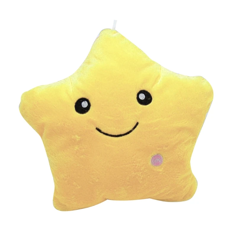 

40JC 13inch Realistic LED Star Throw Pillow Gift for Decor Star Cushion Plush Toy for Dollhouse Decoration Soft Stuffed Toy