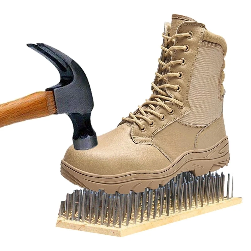 

2021 Tactical Boots Mountaineering Shoes Autumn and Winter High-top Steel Toe Anti-crush Wear-resistant Special Military Shoes