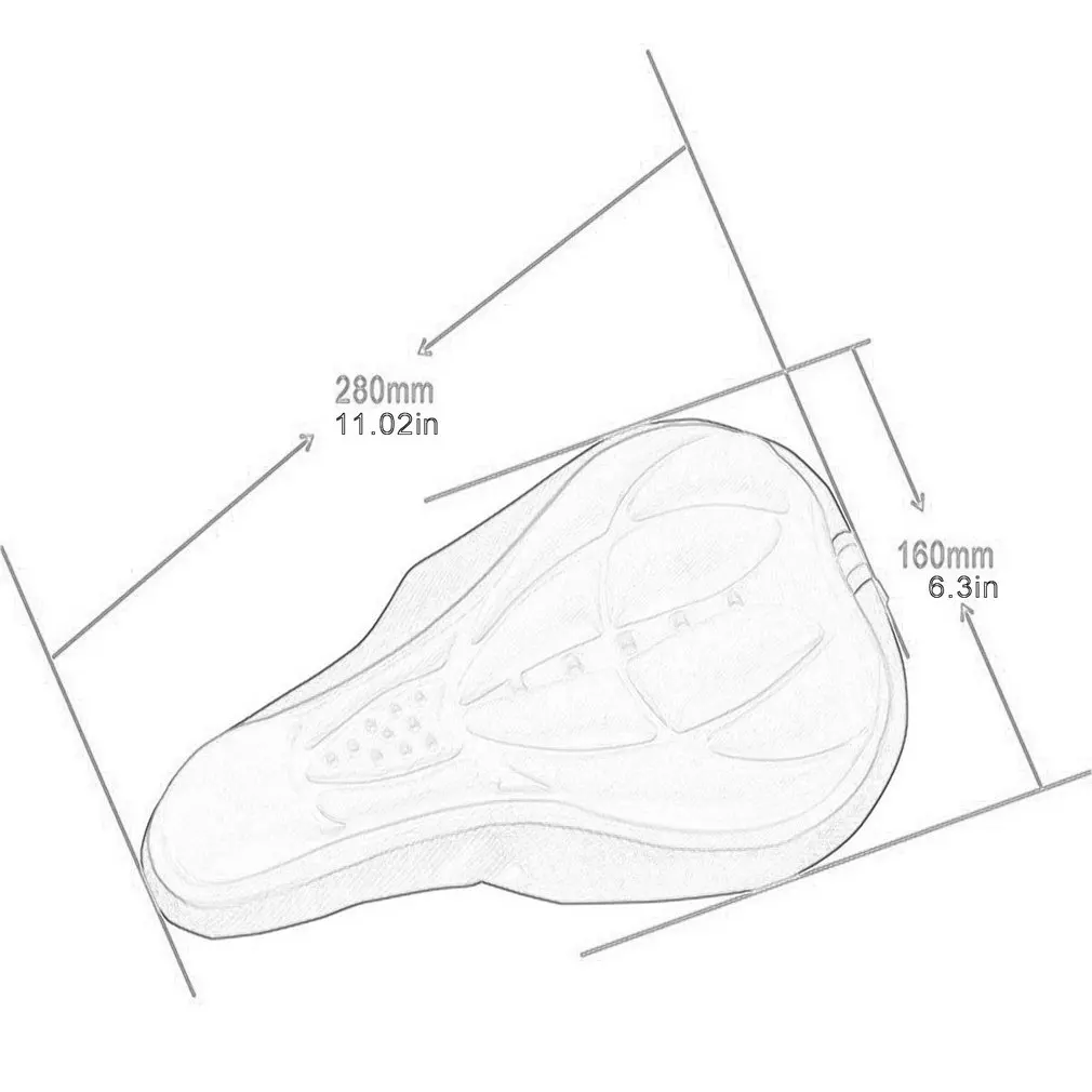 

MTB Mountain Bike Cycling Thickened Extra Comfort Ultra Soft Silicone Gel 3D Pad Cushion Cover Gel Bicycle Saddle Seat 4 Colors