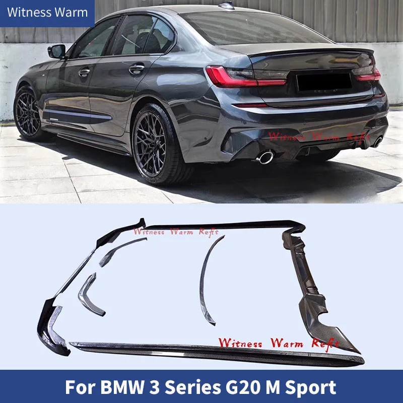 Для G20 боди наборы передний бампер для губ задний диффузор спойлер боковые юбки BMW
