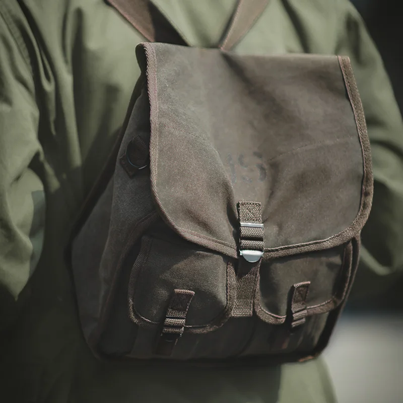 barato Encerado Lona Messenger Bags Para Homens Viagem Ferramentas De Trabalho Da Escola Vintage Crossbody Saco Mochilas M1936 Sacos Militares