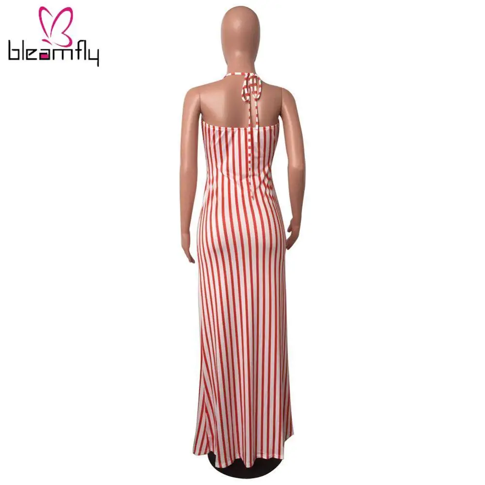 Новинка женское летнее платье с бретельками на шее без рукавов вырезами открытая