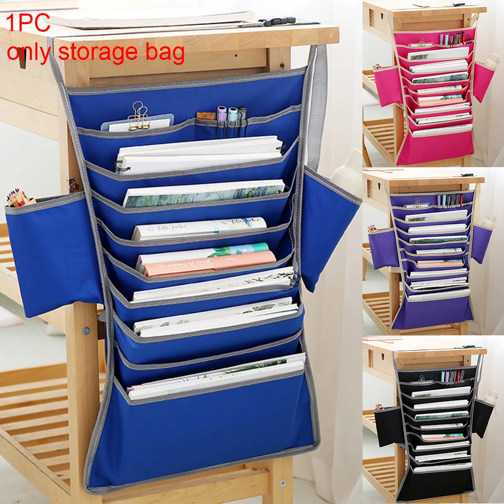 

Hanging Type Oxford Cloth Container Classroom Fashion Storage Bag Student Book Saving Space Desk Multifunctional Organizer