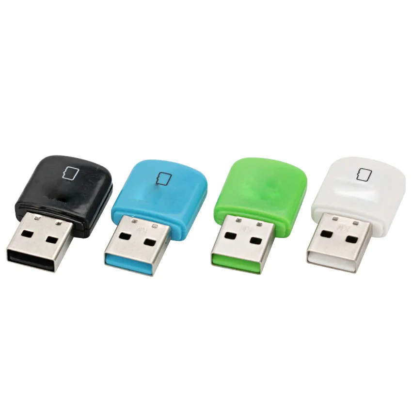 Оптовая продажа 4 вида цветов Micro SD кардридер USB 2 0 флэш лектор памяти OTG адаптер
