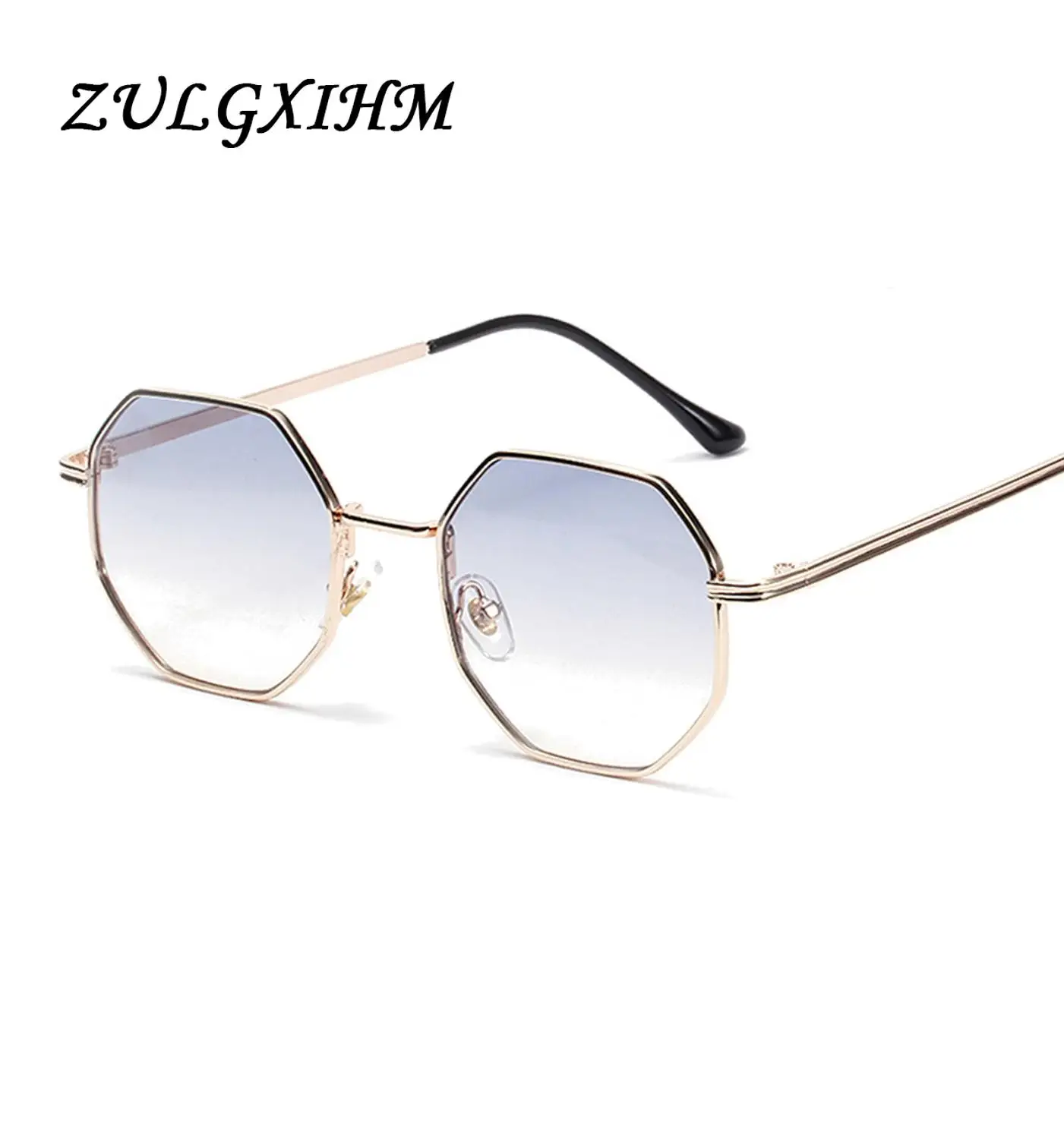 Роскошные круглые металлические солнцезащитные очки для женщин винтажные