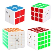 qiyi cube 2x2x2 3x3x3 4x4x4 5x5x5 pyramid magic sticker cube puzzle professional speed cubes educational toys for students