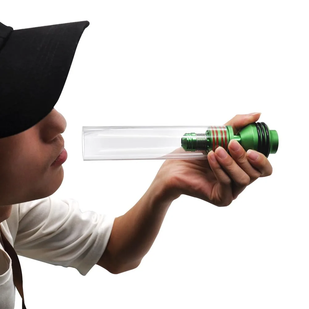 195 мм вытяжная дыхательная металлическая курительная трубка Премиум алюминиевая